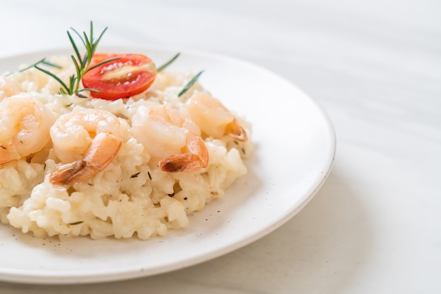 Włoskie risotto z krewetkami