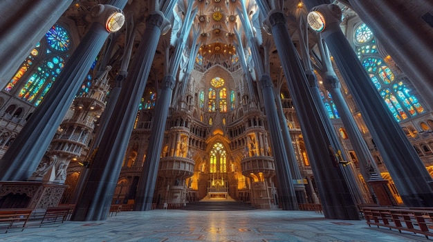 Wnętrze bazyliki Sagrada Familia