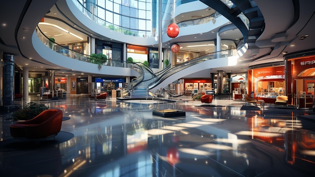 Zdjęcie wnętrze centrum handlowego