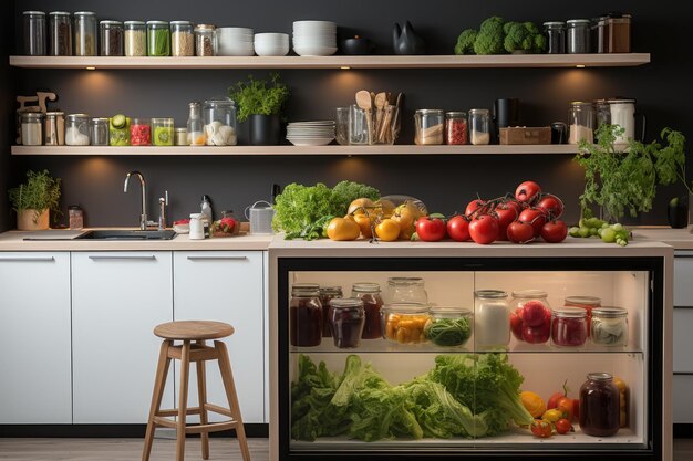 wnętrze kuchni, jedzenie w stylu minimalistycznym, profesjonalna fotografia reklamowa