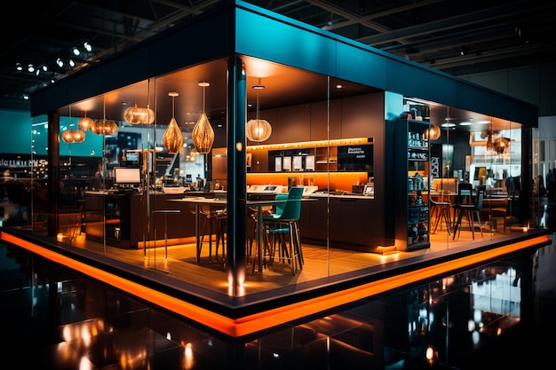 wnętrze nowoczesnej luksusowej restauracji