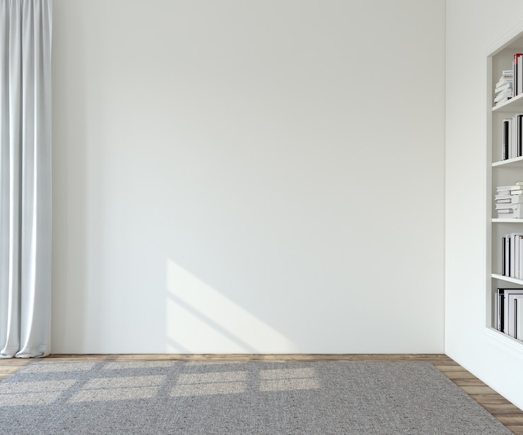 Zdjęcie wnętrze. pusty pokój z białymi ścianami. renderowania 3d.