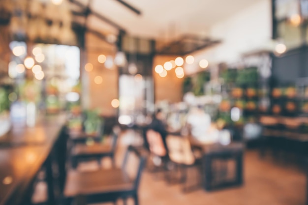Wnętrze restauracji kawiarni z tłem rozmycia klienta