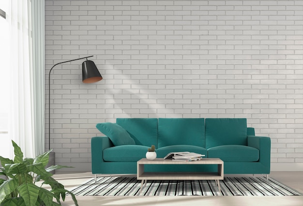 Wnętrze salonu w nowoczesnym stylu, renderowania 3d