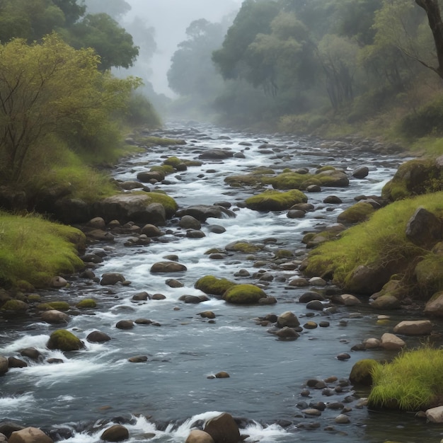 Woda deszczowa płynąca w Tamhini Ghat Pune Maharashtra India 20 sierpnia 2013