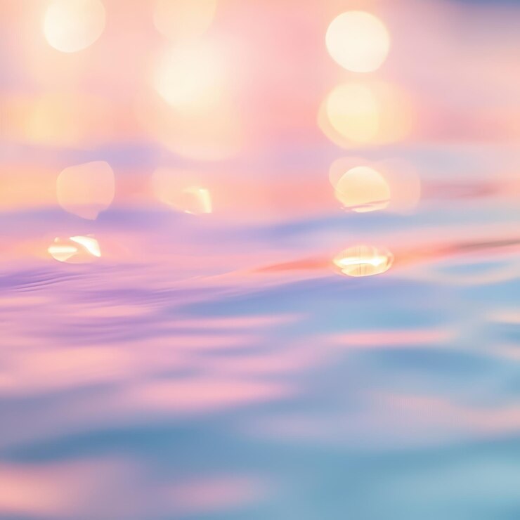 Woda faluje światła bokeh
