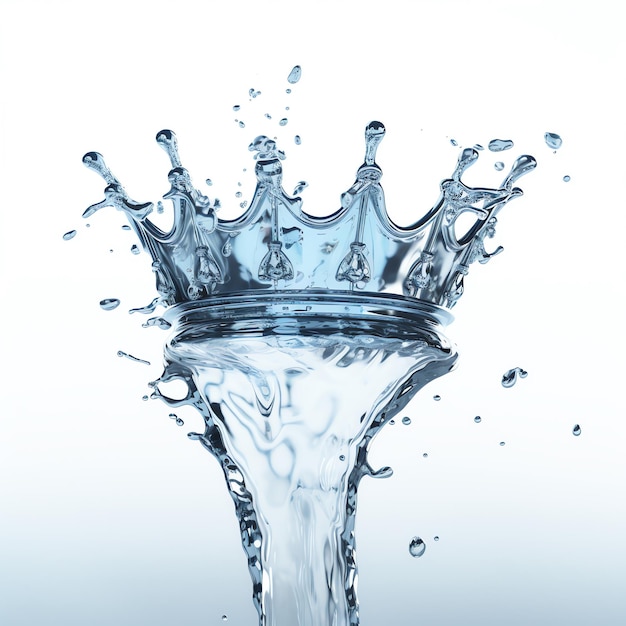 Zdjęcie woda wlewająca się do korony