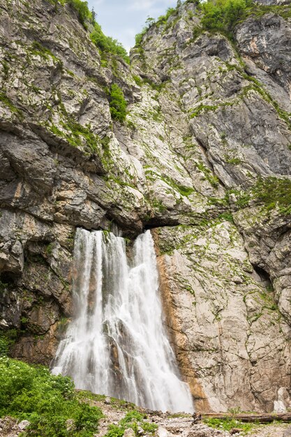 Wodospad Gegsky w lesie, Abchazja