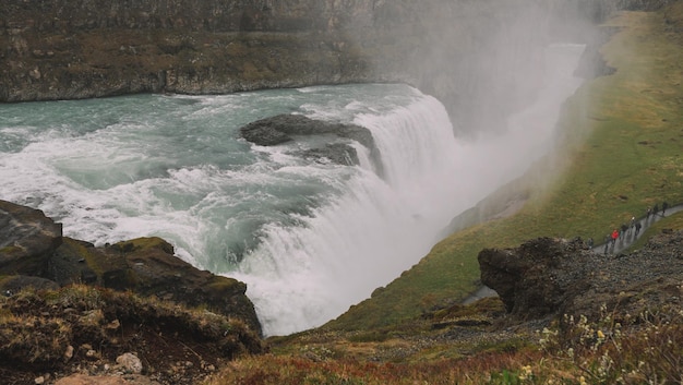 Zdjęcie wodospad gulffoss na islandii