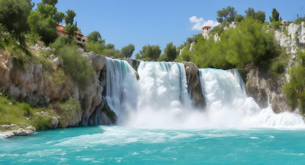 Wodospad Manavati w Turcji wygenerował ai