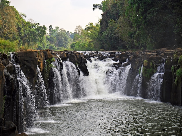 Wodospad W Dżungli, Laos