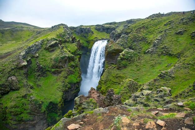 Wodospady W Rzece Skoda Islandia Przyroda I Miejsca Na Wspaniałe Podróże