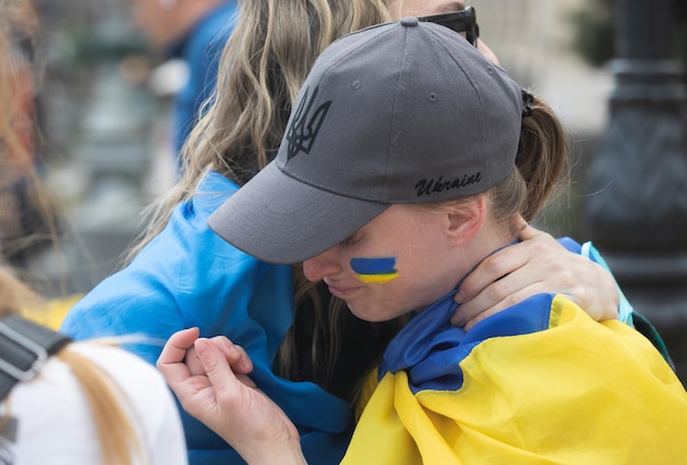 Wojna na Ukrainie Zlot na Placu Niepodległości w Kijowie