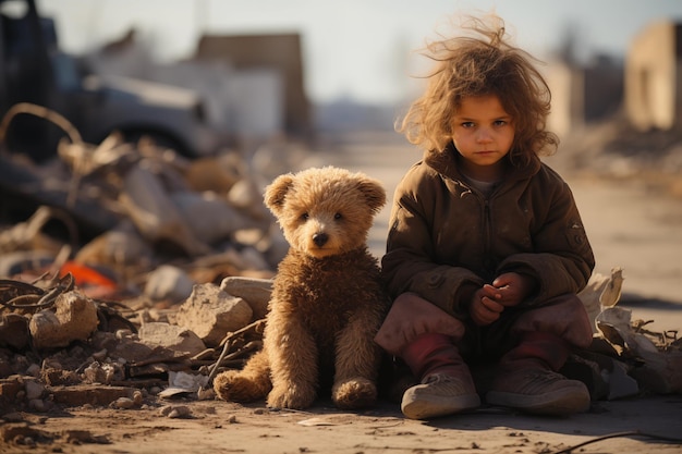 Zdjęcie wojna w gazie oczami niewinnego dziecka