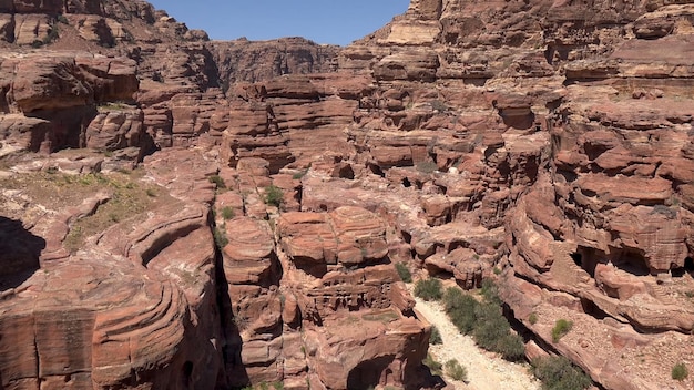 Wokół Zamku Krzyżowców w El Habis w Petra Jordan Światowego Dziedzictwa UNESCO