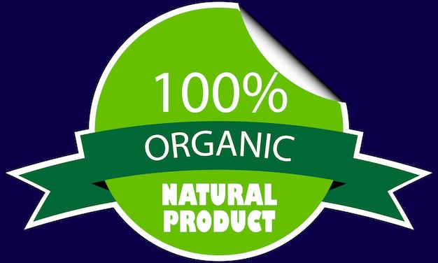 Wolna od wektorów organiczna naturalna naklejka