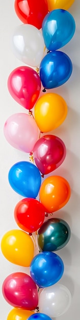 wolne miejsce w górnym rogu dla tytułowego baneru z kolorowymi balonami