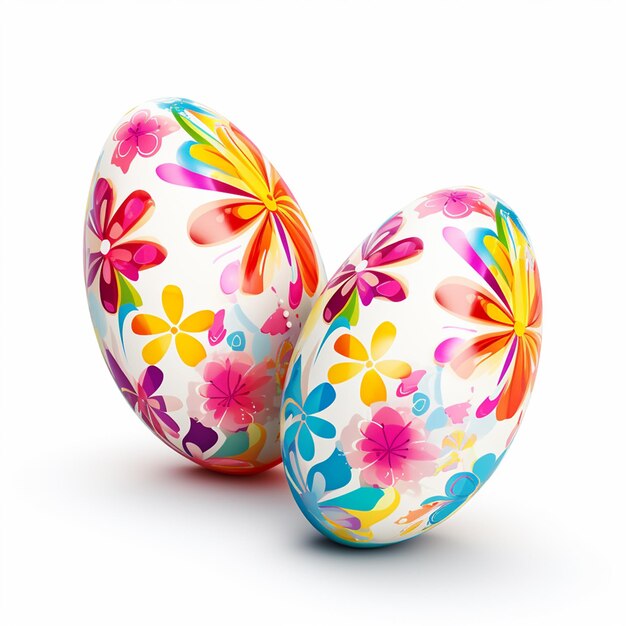 Zdjęcie wolne wektorowe tradycyjne kolorowe jajka wielkanocne z różnymi ozdobami na białym realistycznym