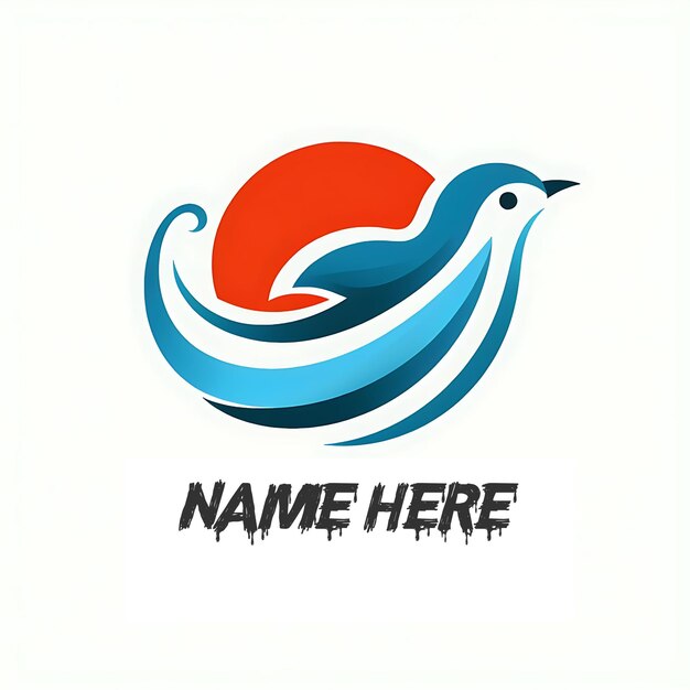 Wolny wektorowy projekt logo ptaka