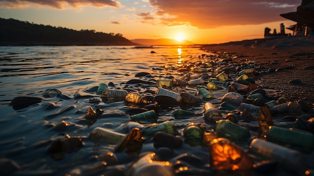 Wolontariusze powinni sprzątać śmieci, ponieważ plastikowe butelki i śmieci plażowe są trudne do rozkładu i mogą szkodzić organizmom wodnym Środowisko Ziemia