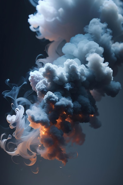 Zdjęcie wpływ dymu na przezroczyste tło
