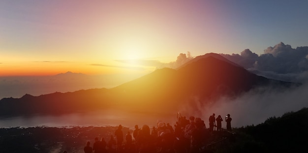 Wschód słońca na Mountain Batur, Bali