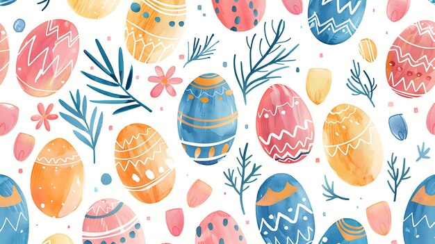 Wschodnie wakacje tło tapeta królik kolorowy jaja wzór kolorowy jajo baner projekt kartka plakat