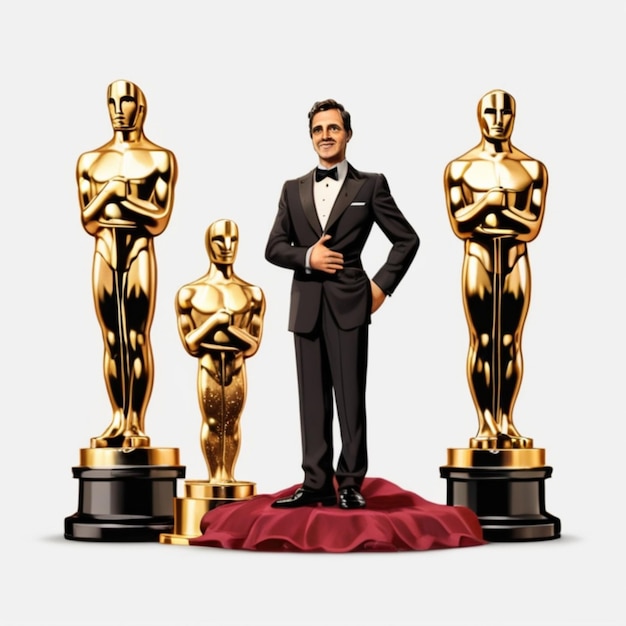 Wspaniałe filmy laureatów Oscara izolowane na przezroczystym tle