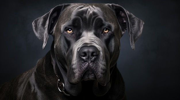 Wspaniały Cane Corso przyciągający uwagę swoją imponującą prezencją