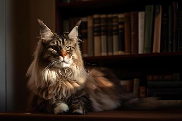 Wspaniały kot Maine Coon