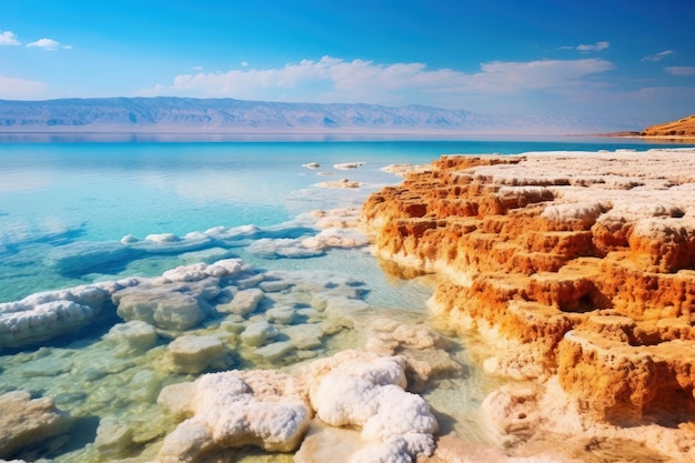 Wspaniały krajobraz Morza Martwego w Jordanii