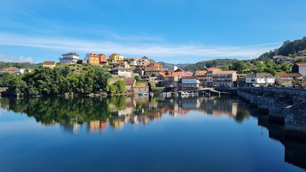 Wspaniały widok na Caldas de Reis, Galicja, Hiszpania