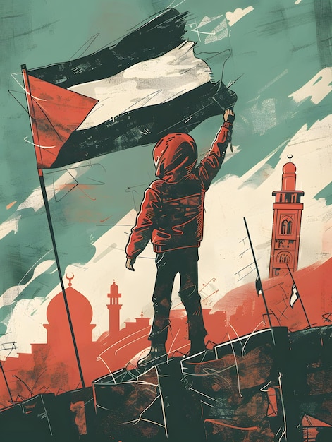 Wsparcie dla Palestyny Pobierz potężne obrazy wolnej flagi Palestyny w języku arabskim i angielskim