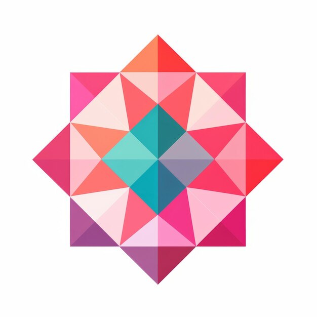 Współczesny abstrakcyjny projekt logo Starflower z geometrycznym rytmem