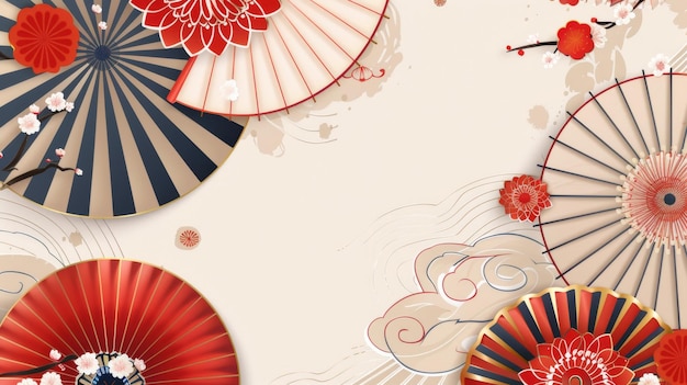 Zdjęcie współczesny japoński wzór i ikona wschodnie zaproszenie ślubne i ramka tła geometryczny projekt z ciosami pędzla abstrakcyjny szablon w stylu chińskim