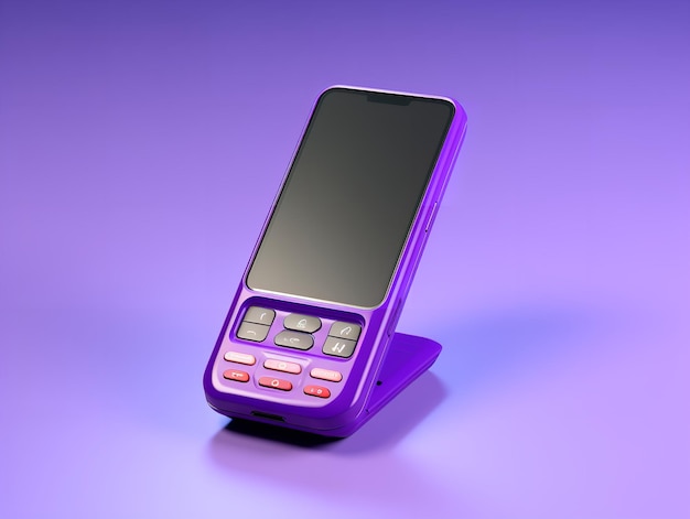 Współczesny model telefonu komórkowego dla wyświetlacza aplikacji wygenerowany przez AI