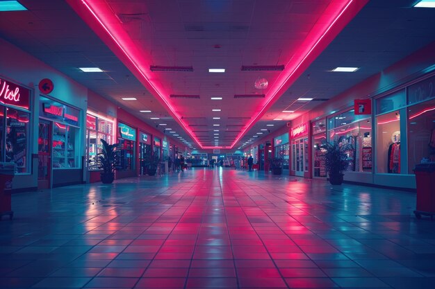 Wszystkie stare puste przestrzenie dziwnie przerażające puste opuszczone centrum handlowe profesjonalna fotografia