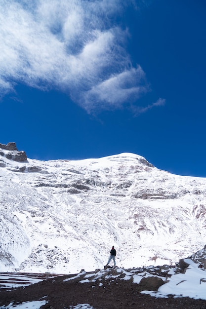 Wulkan Chimborazo Pokryte śniegiem