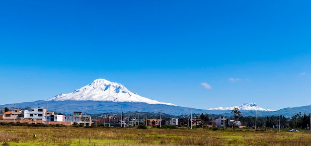 Wulkan Chimborazo pokryte śniegiem