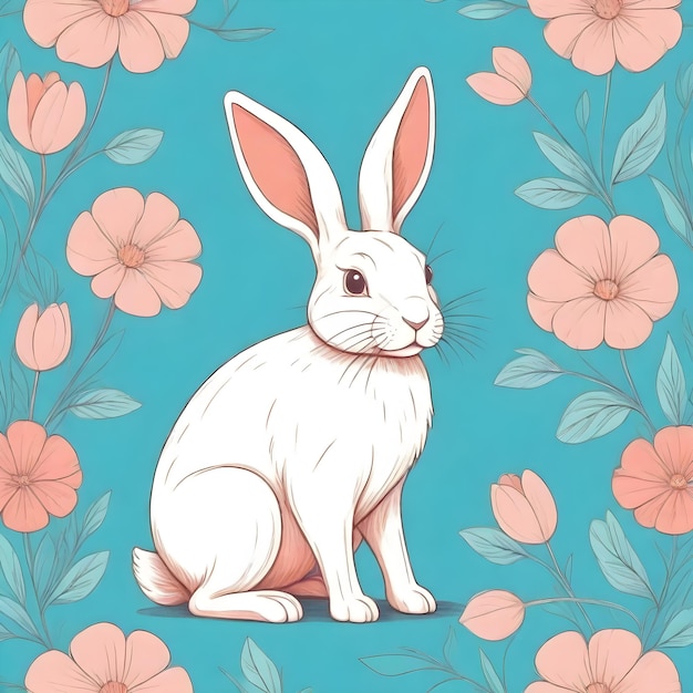 Wybitna ręcznie narysowana ilustracja królików