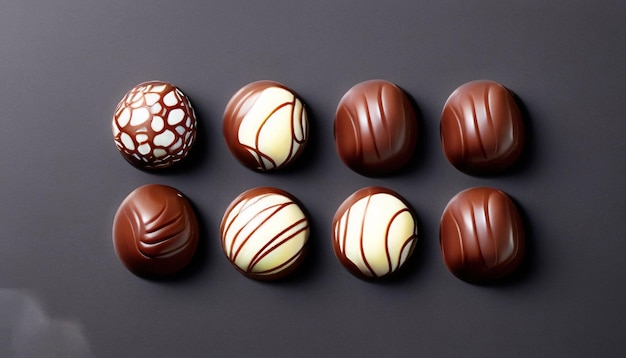 Wybór czekoladek z firmowych czekoladek.