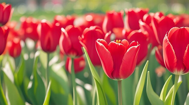 Wybrane zdjęcie czerwonych kwiatów tulipanów