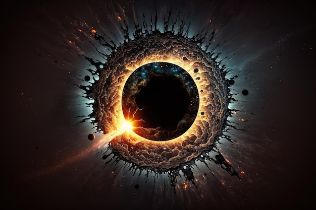 Zdjęcie wybuch supernowej czarnej dziury wielki wybuch