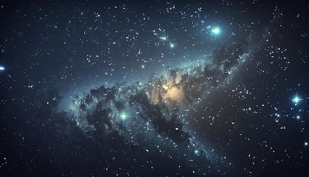Wybuch supernowej Mgławica jasna gwiazda Odległa galaktyka Obraz abstrakcyjny Generatywna sztuczna inteligencja