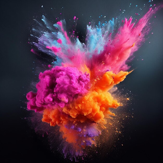 Wybuchy żywych kolorów Kaleidoskop radości twórczej