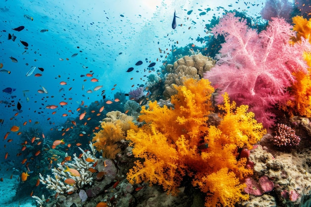 Wybudowana przez sztuczną inteligencję żywa rafa koralowa z różnorodnym życiem morskim
