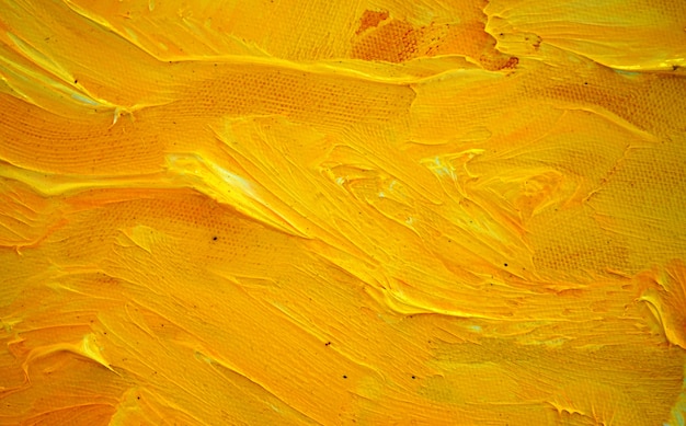 wyciągnąć rękę żółta farba olejna streszczenie tło i tekstura.