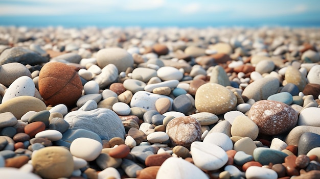 Wycięcie na plaży Naturalne skały i kamienie