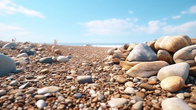Wycięcie w tle Naturalne skały i kamienie na plaży