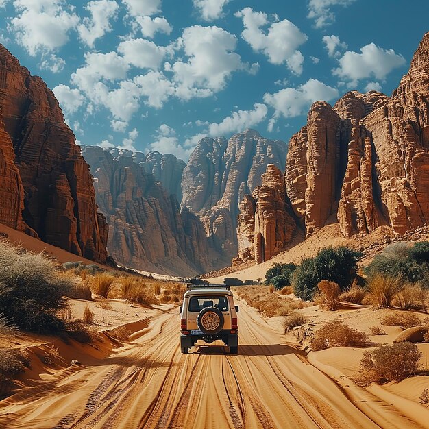 Wycieczka po rozległej pustyni